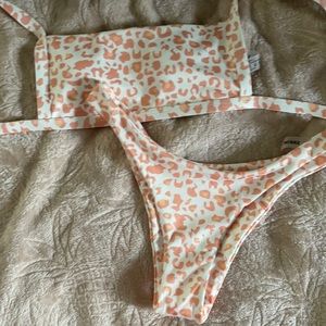 Orange cheeta bikini
